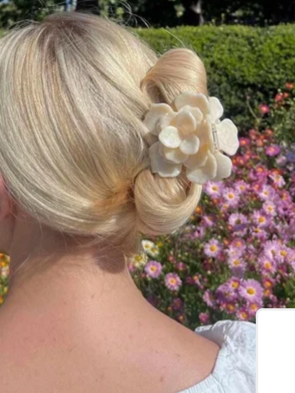 Solar Eclipse Origami Handmade Cream Gardenia Flower Hair Clip Claw Clip